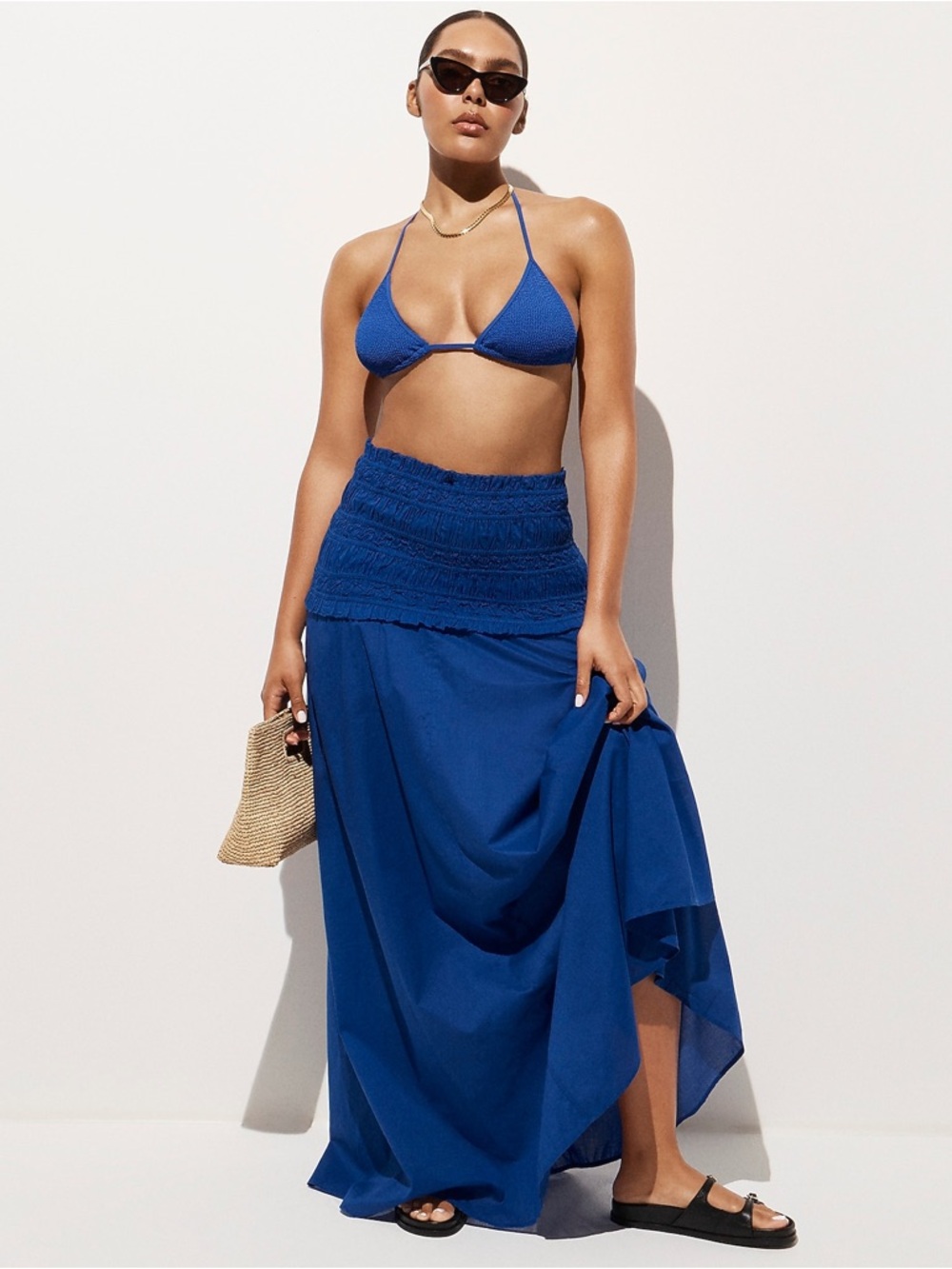 J. Crew Smocked maxi dress in cotton voile - Picture 3 of 5